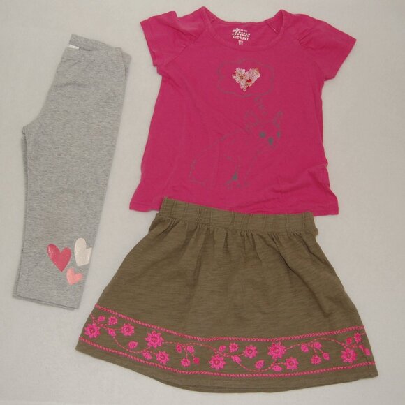 Girls Age: 6/7 Bundle, 100% Cotton Summer Top & Bottoms - Picture 3 of 15